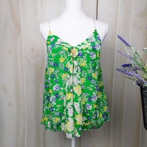 Rebecca Taylor Silk Garden Floral Swing Shell